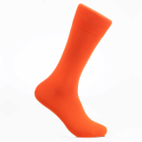 Men_s dress socks _ Orange solid socks_Egyptian cotton